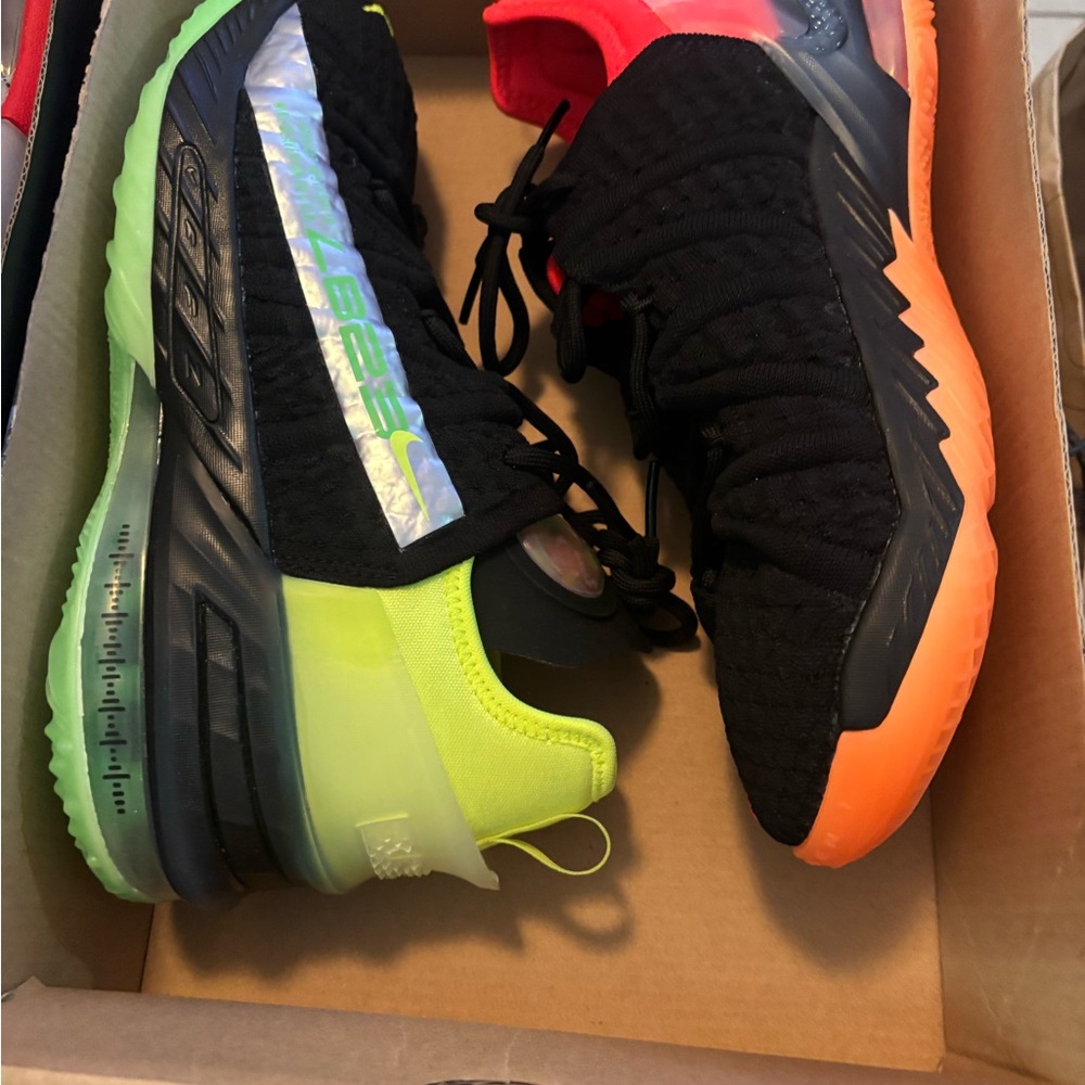 Bold Neon and Black Athletic Sneakers/ kids youth